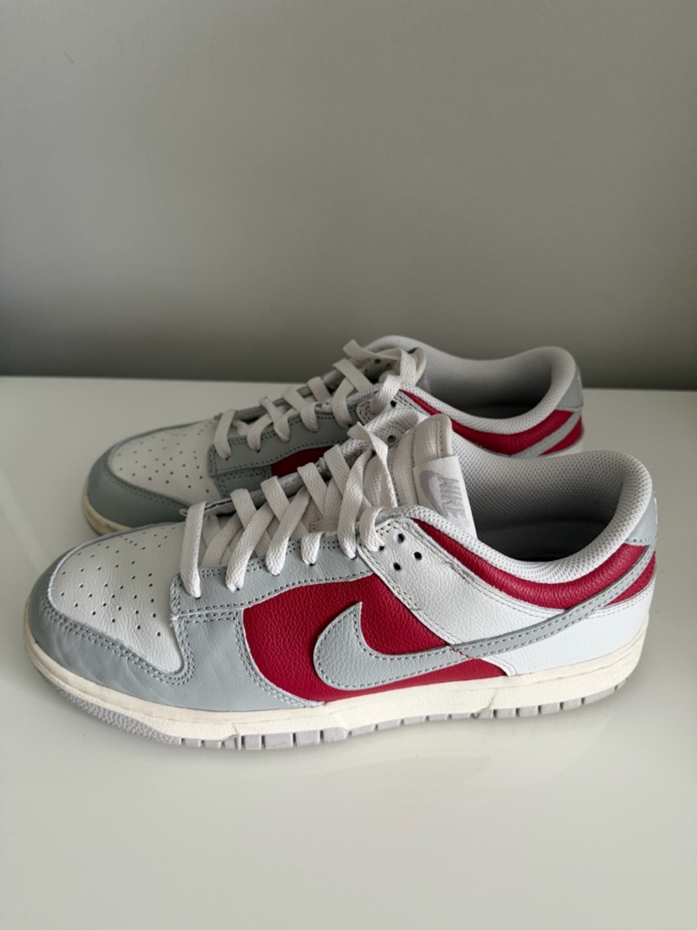 Nike Dunk LowHJ9093-030 Ivory Ultraman Phantom GymRed Leather Men Sneaker Sz9.30